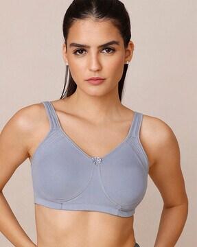 non-wired bra with adjustable straps