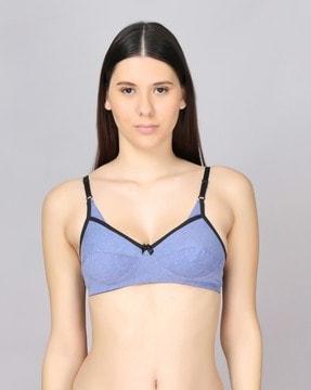 non-wired bra with bow accent