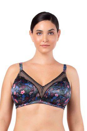 non wired fixed straps lightly padded womens bralette - 106_multi