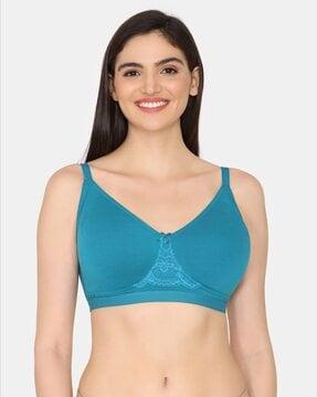 non-wired minimiser bra with adjustable strap