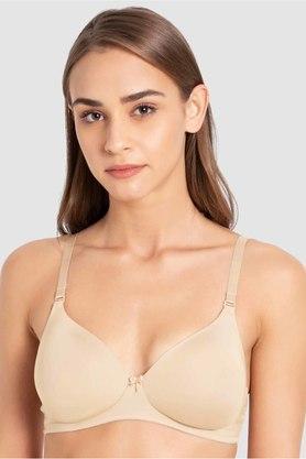 non-wired multiway straps lightly padded womens every day bra - natural