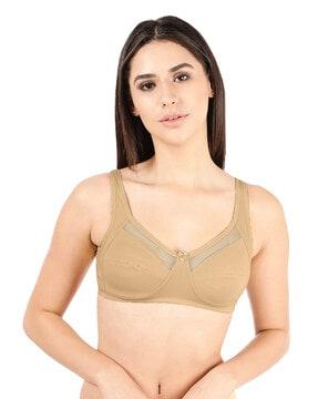 non-wired non-padded bra with adjustable strap