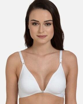 non-wired non padded plunge bra