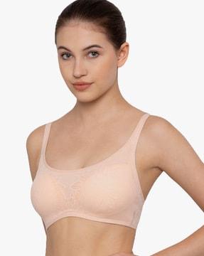 non-wired padded lace bra