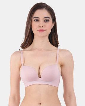 non-wired plunge push-up bra