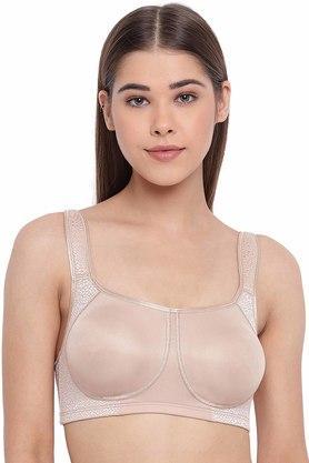 non wired racerback straps non padded women's bra - tan