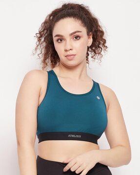 non-wired sports bra with back cut-out