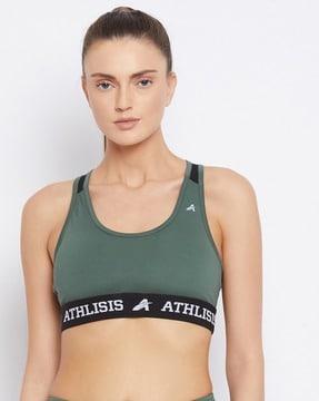 non-wired sports bra with back cut-out