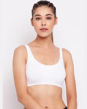 non-wired sports bra with back cut-out