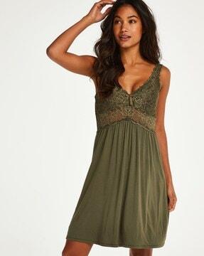 nora nightie with lace panels