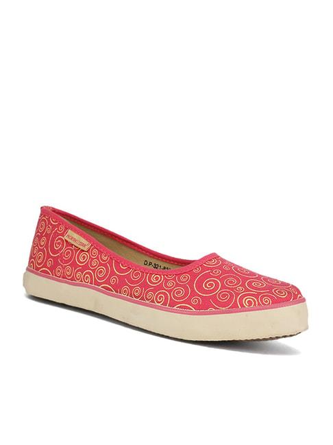 north star by bata women's red flat ballets