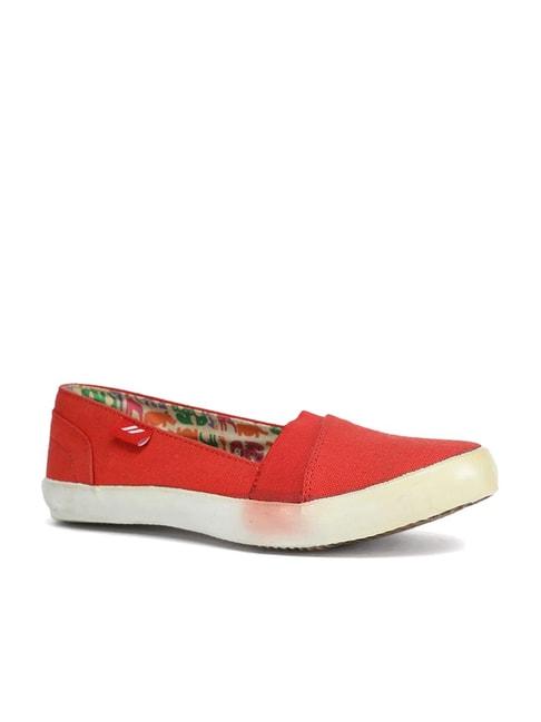 north star by bata women's red flat ballets