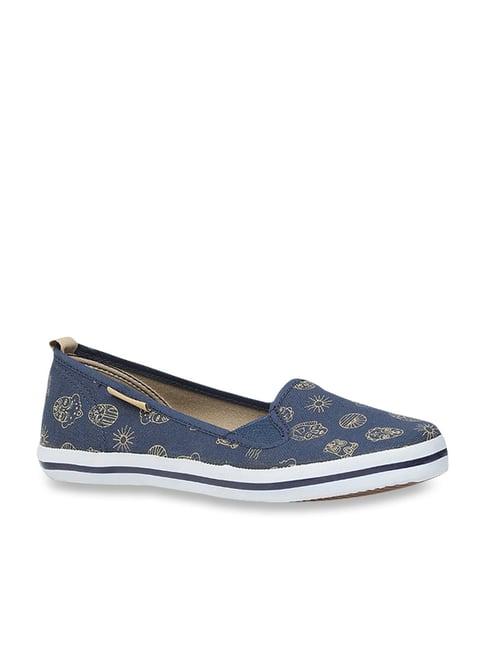 north star by bata women's navy flat ballets