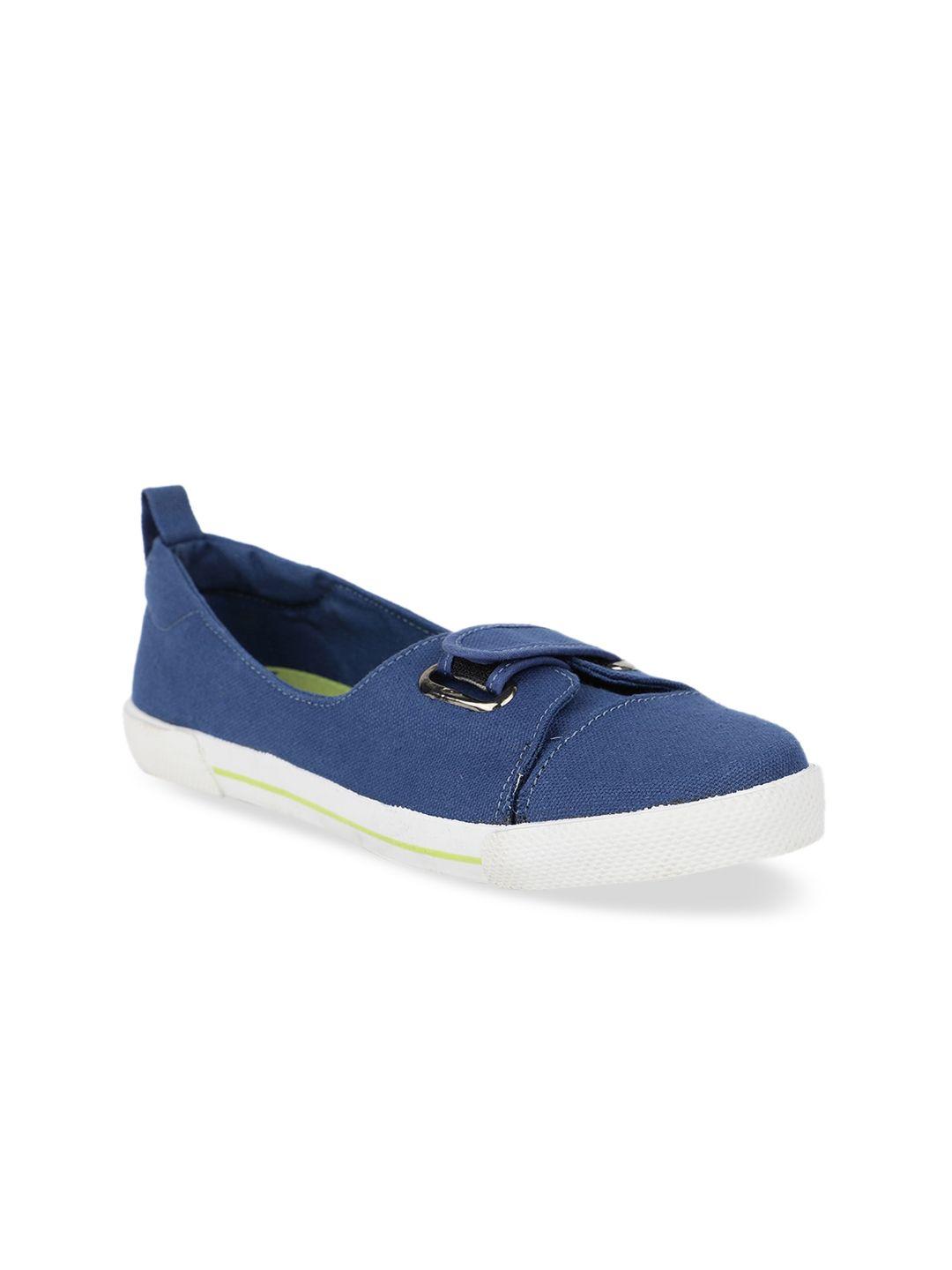 north star women blue solid fabric ballerinas