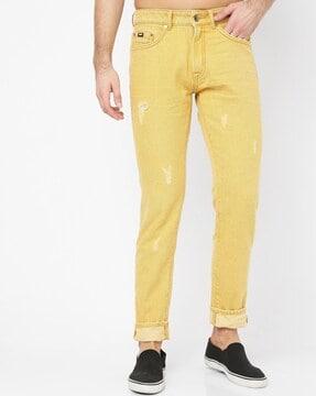 norton distressed tapered jeans