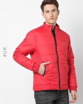 norway slim fit quilted zip-front jacket