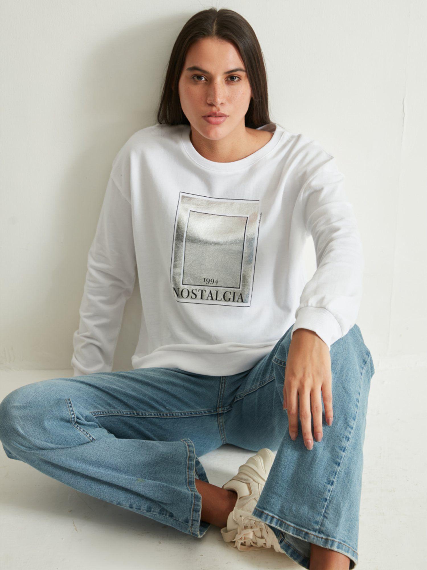 nostalgia white sweatshirt