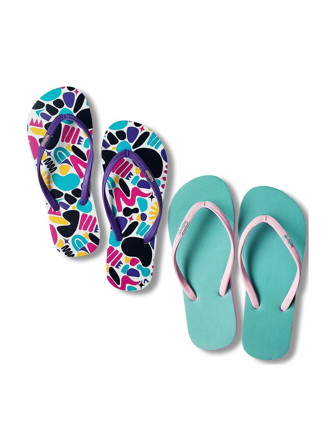 nostrain women set of 2 thong flip-flops