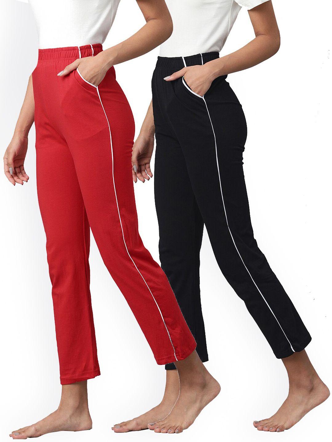 not yet by us women pack of 2 solid pure cotton lounge pants