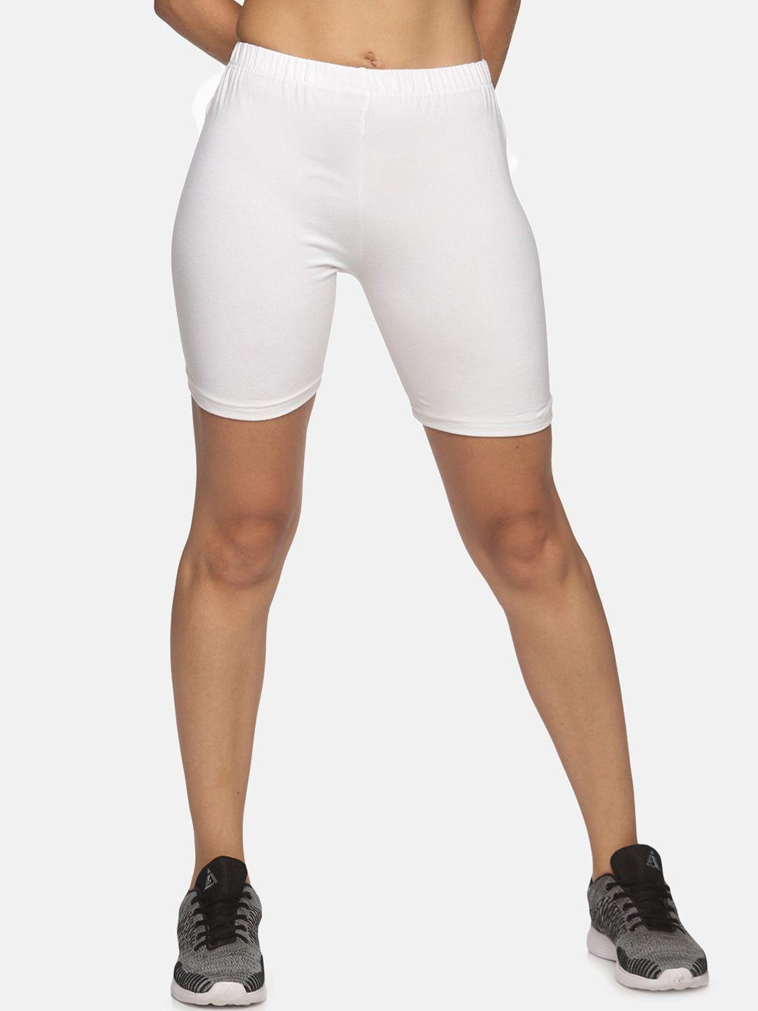 not yet by us women white slim fit outdoor sports shorts