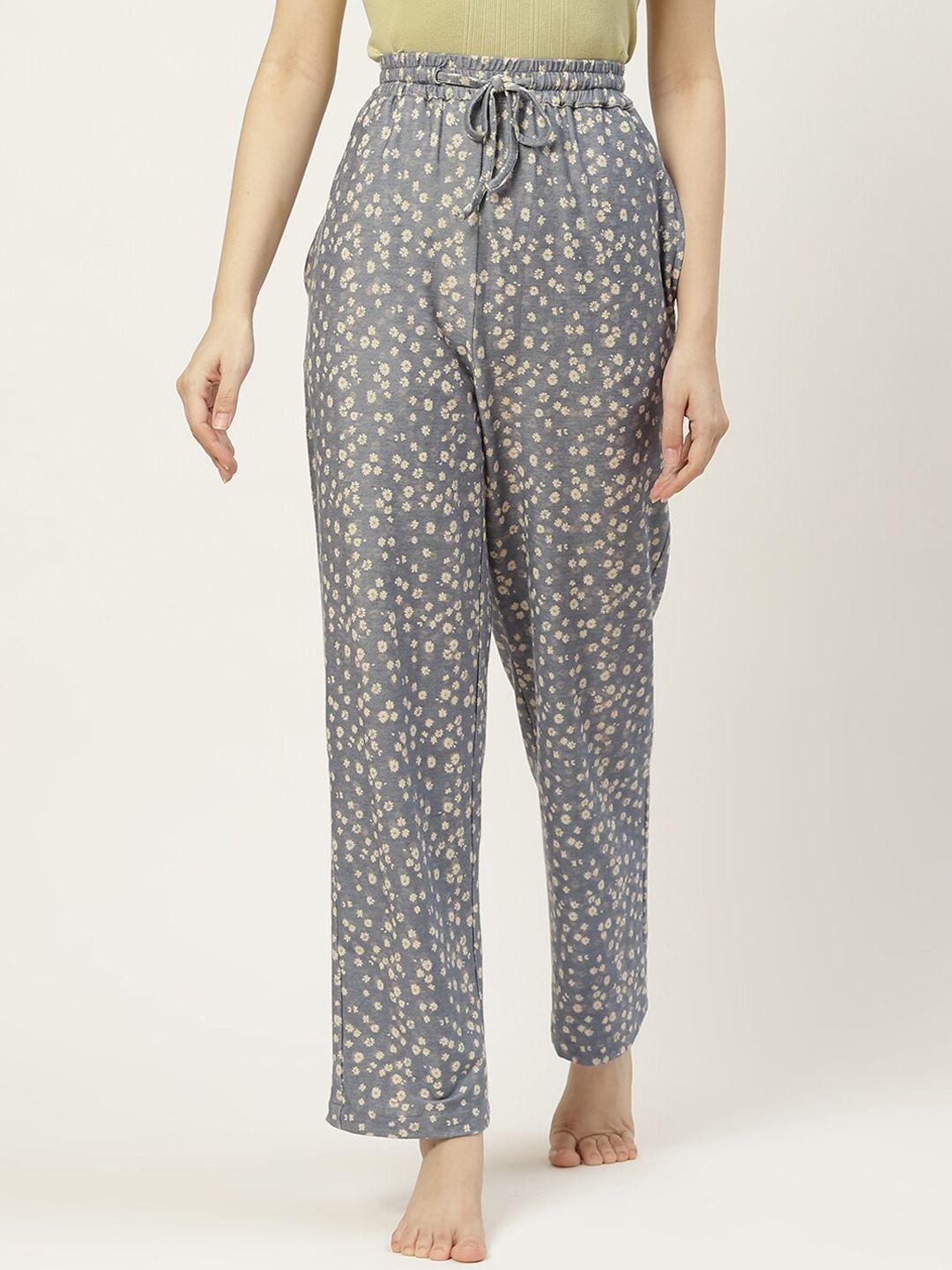 not just pyjamas women blue floral printed pyjamas