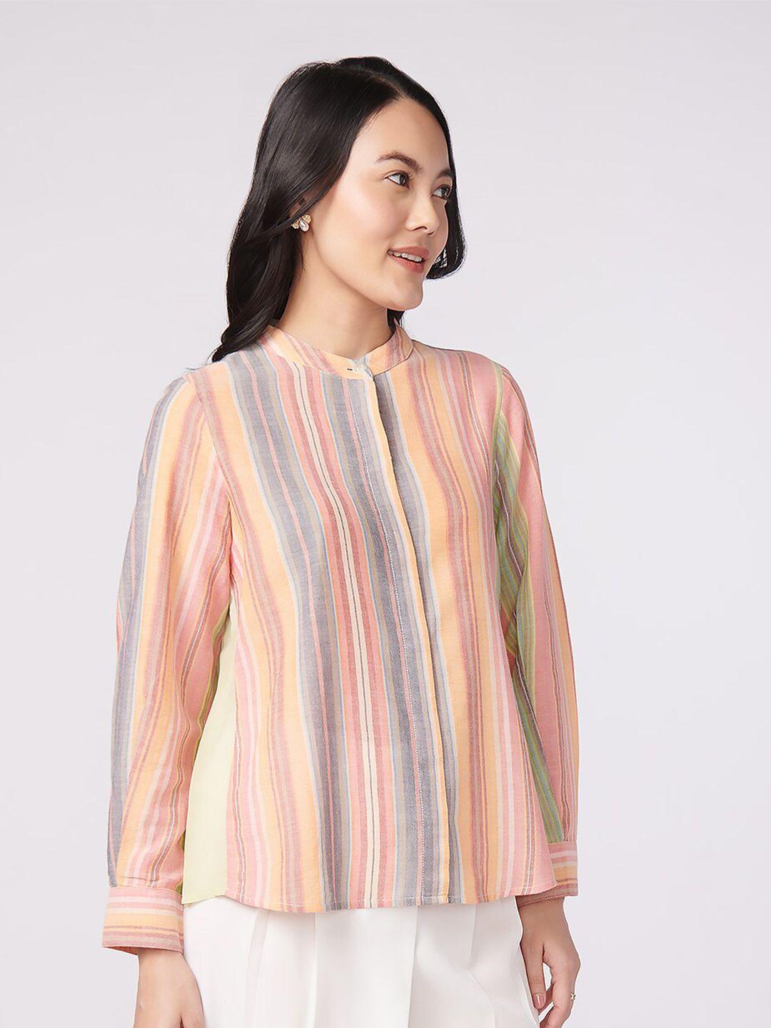 not so pink women striped casual shirt