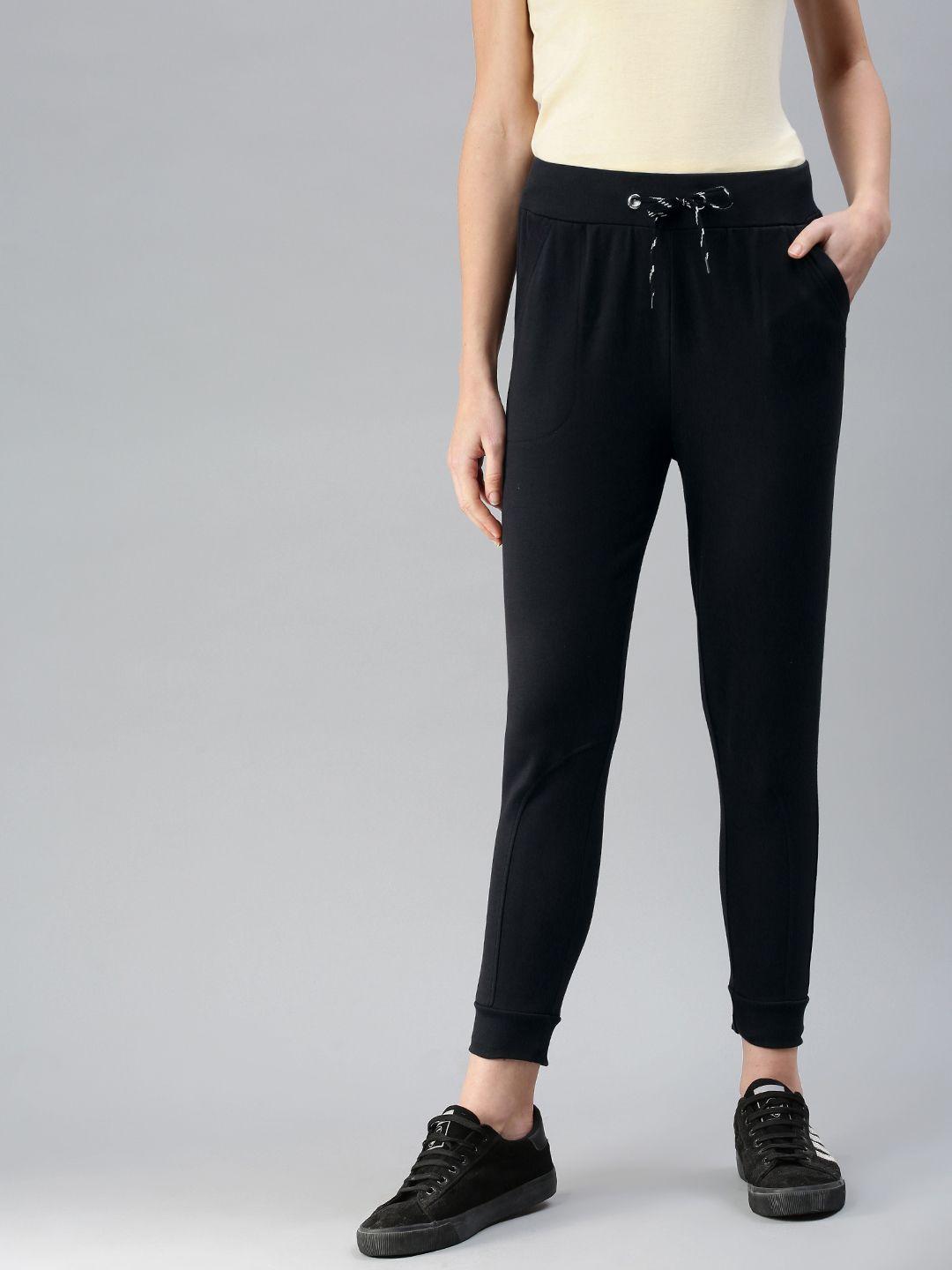 not yet by us women black solid jogger