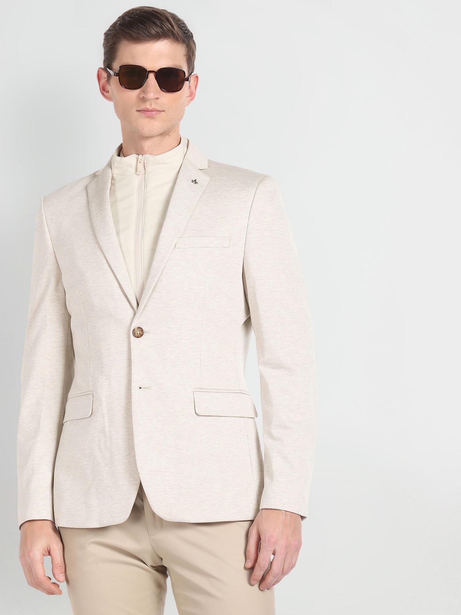 notch lapel collar convertible blazer