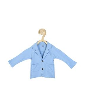 notched lapel single-breasted blazer