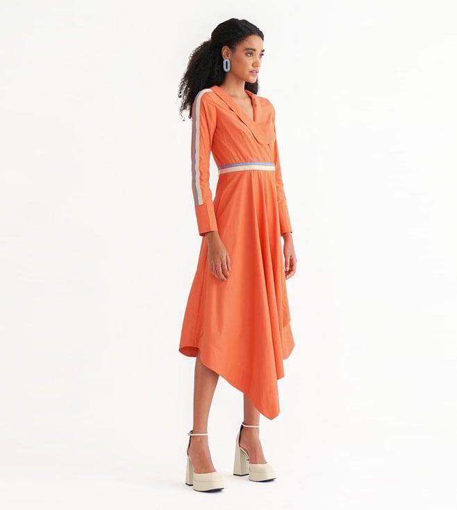 notebook coral orange candy hersha dress