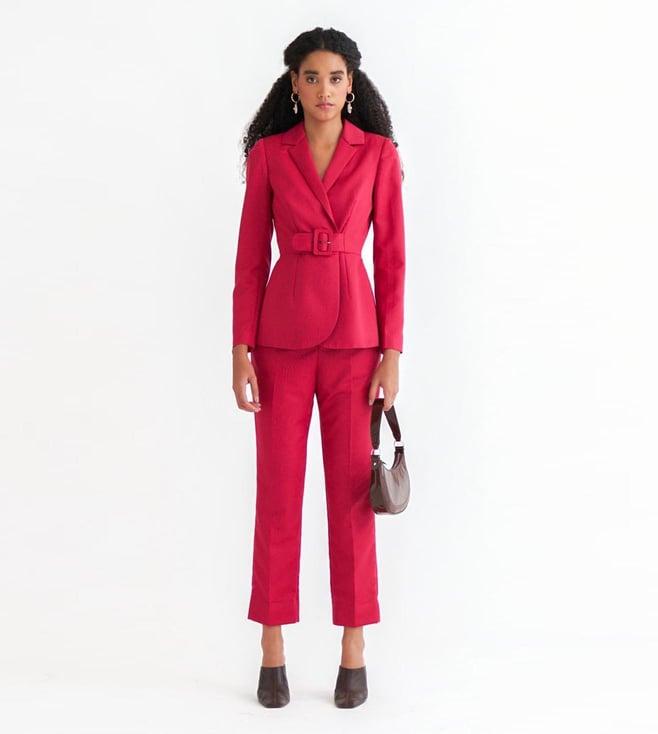 notebook fuchsia pink candy titan pant with blazer