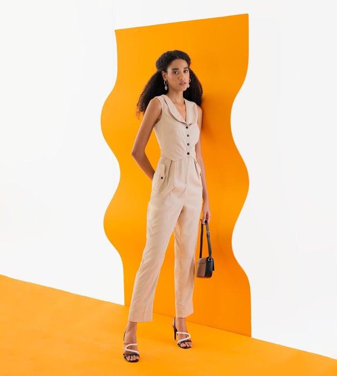 notebook khakhi candy harlow jumpsuit