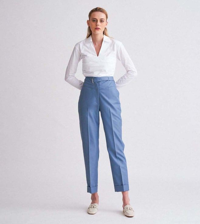 notebook stone blue peter trousers
