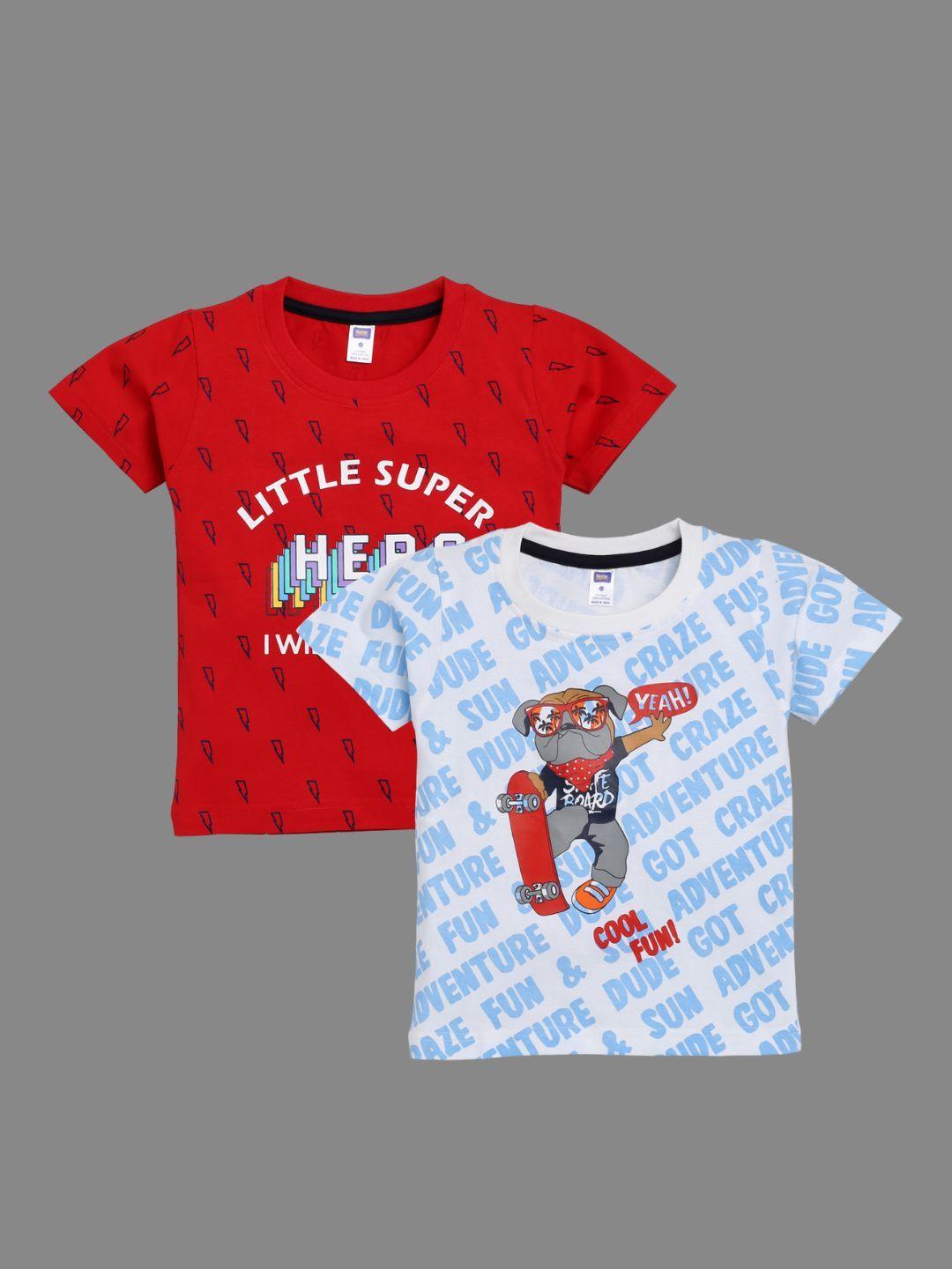 nottie planet boys pack of 2 printed t-shirts