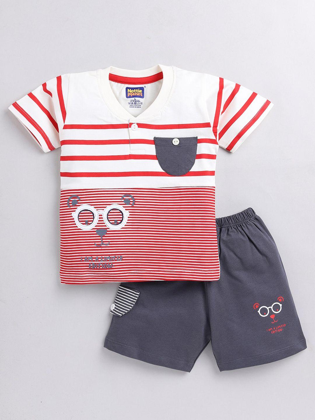 nottie planet boys printed t-shirt with shorts