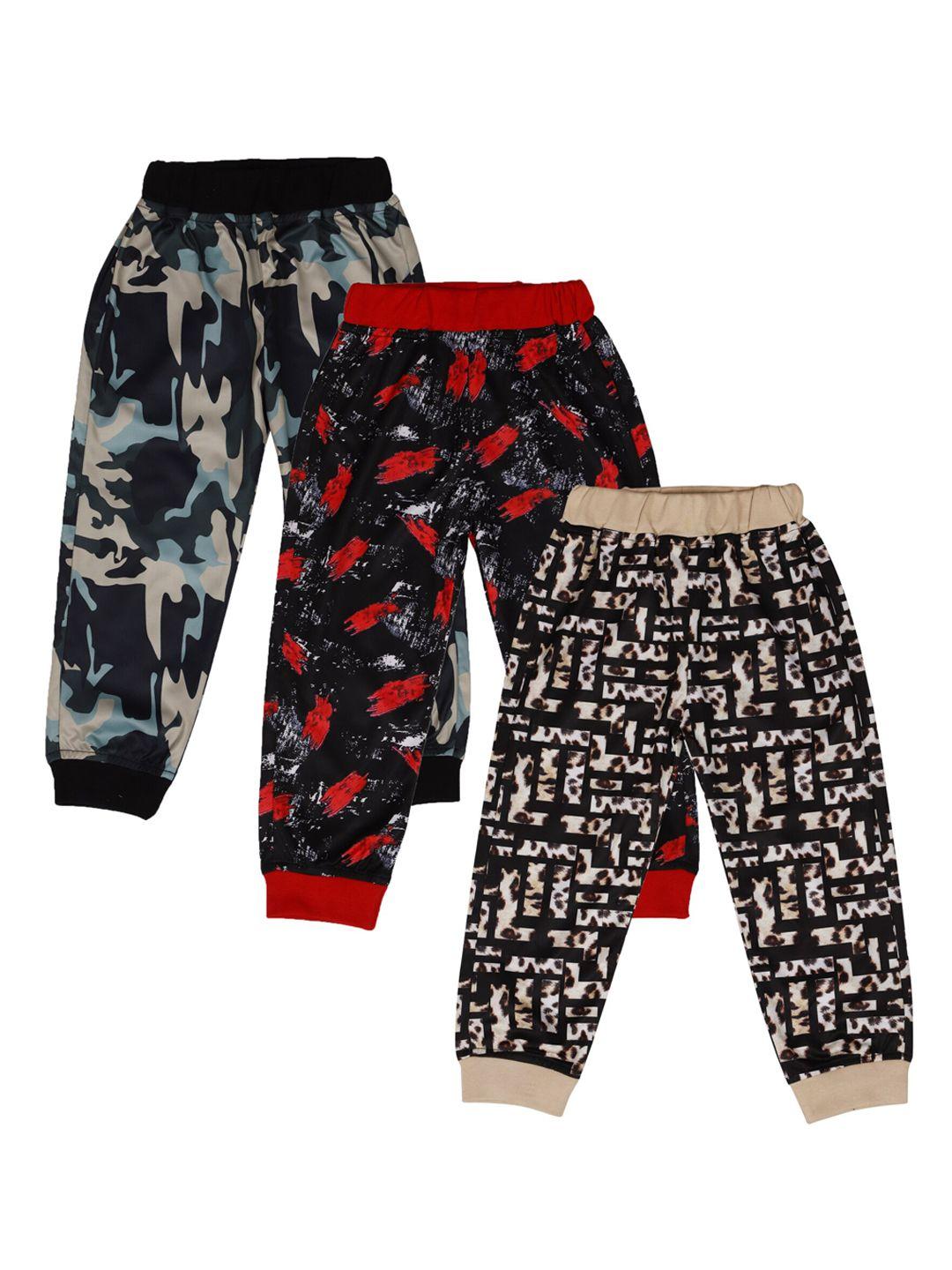 nottie planet kids pack of 3 printed jogger trackpants