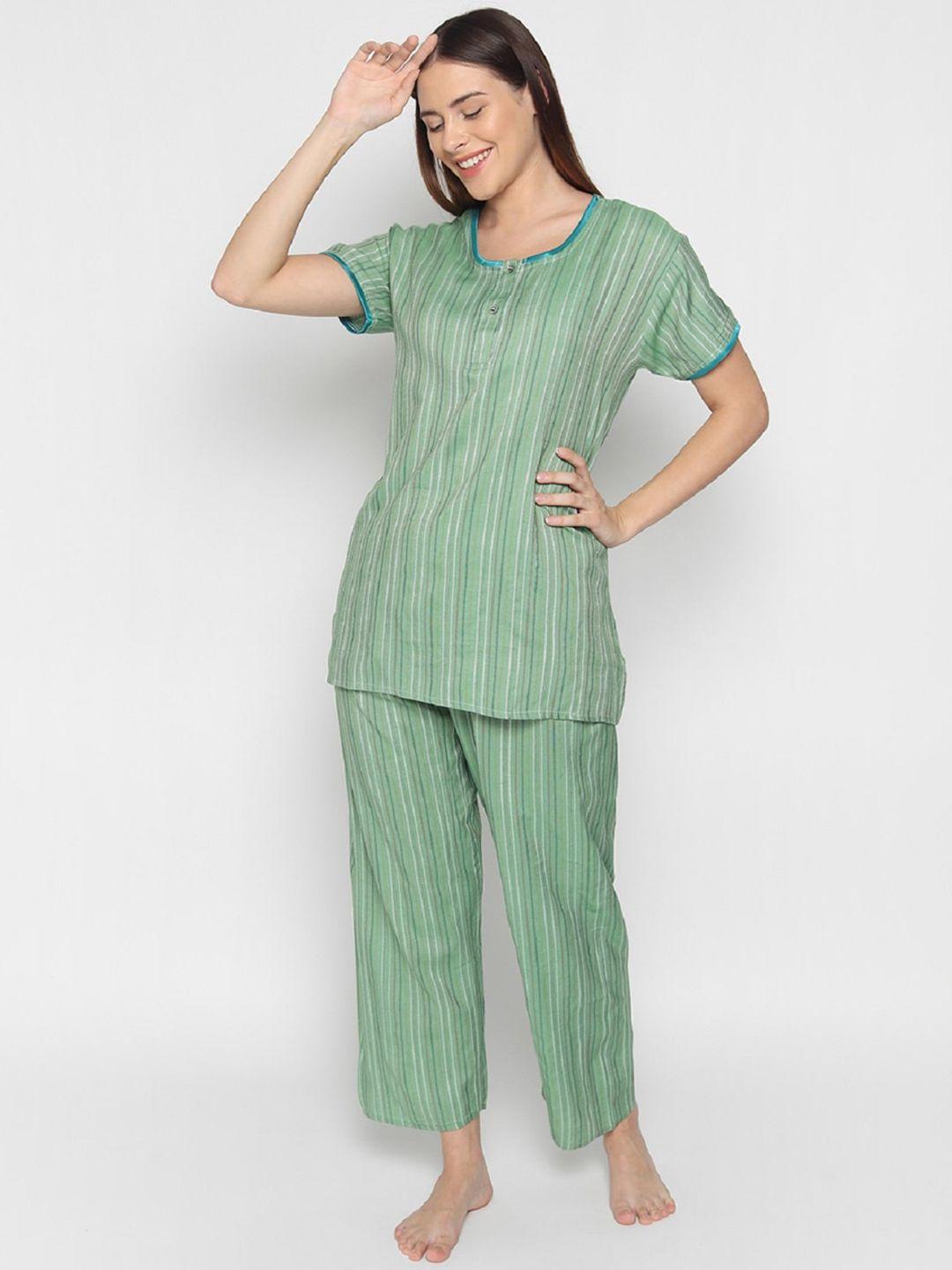 noty striped night suit
