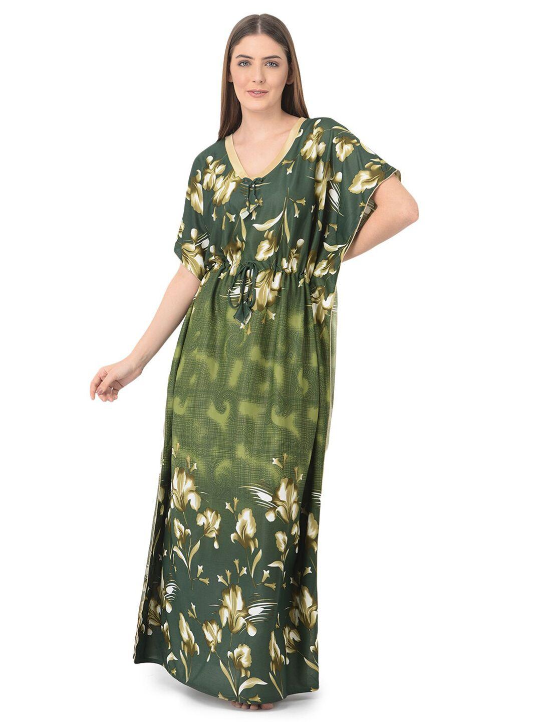 noty floral printed kaftan maxi nightdress