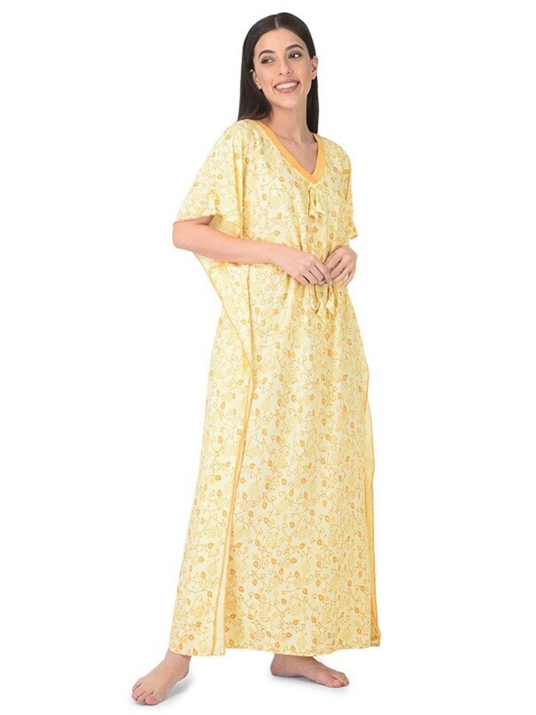 noty floral printed maxi kaftan nightdress