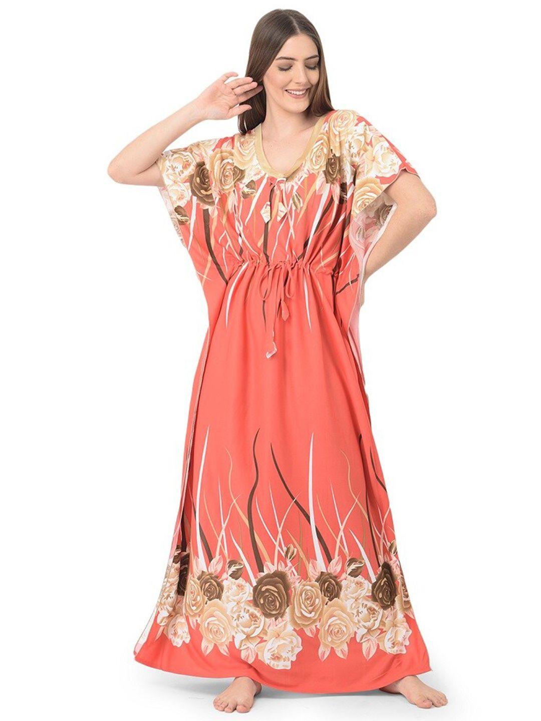 noty floral printed maxi kaftan nightdress