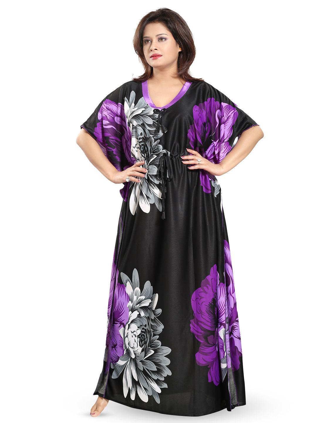 noty floral printed maxi kaftan nightdress