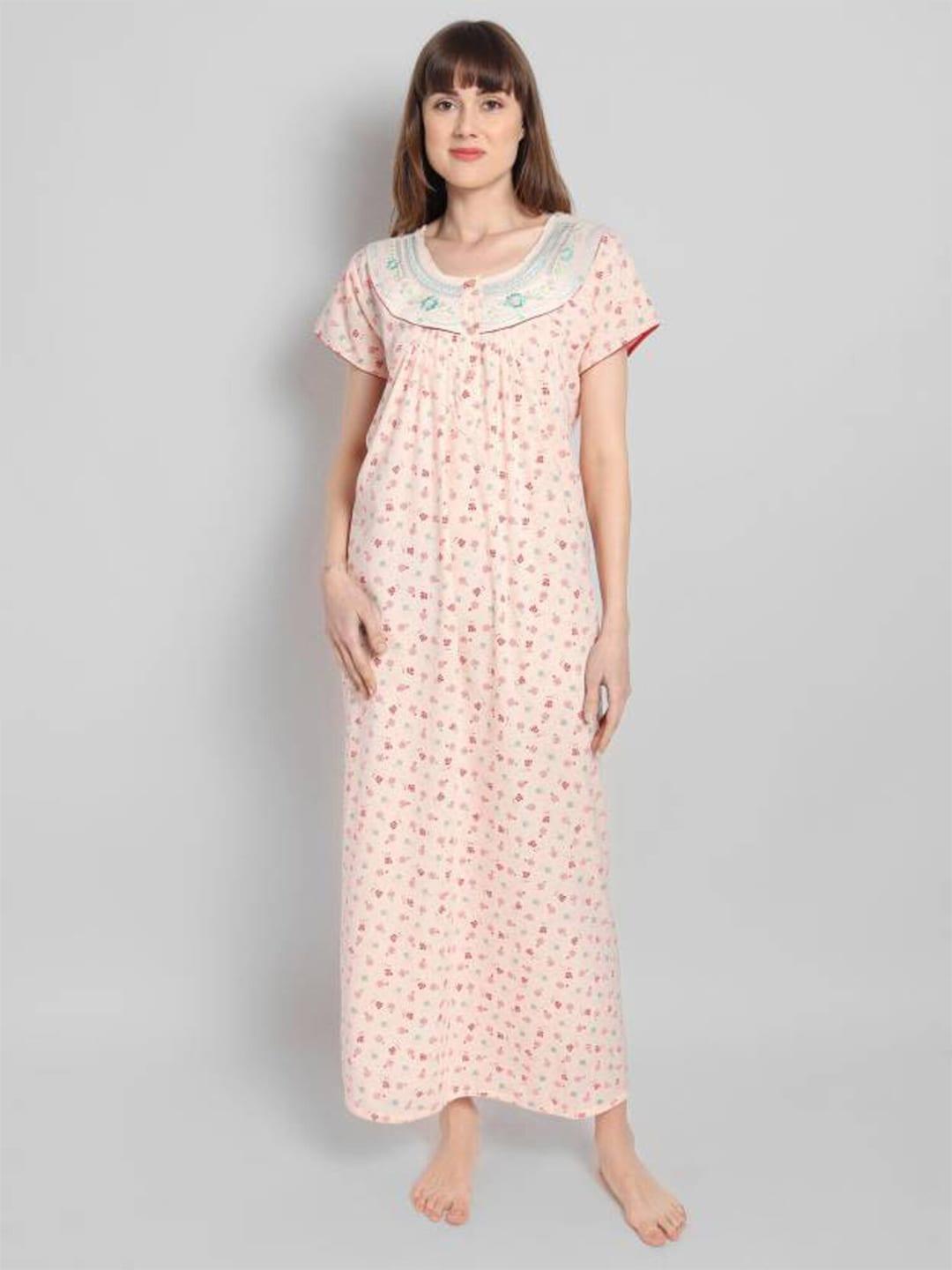 noty floral printed maxi nightdress