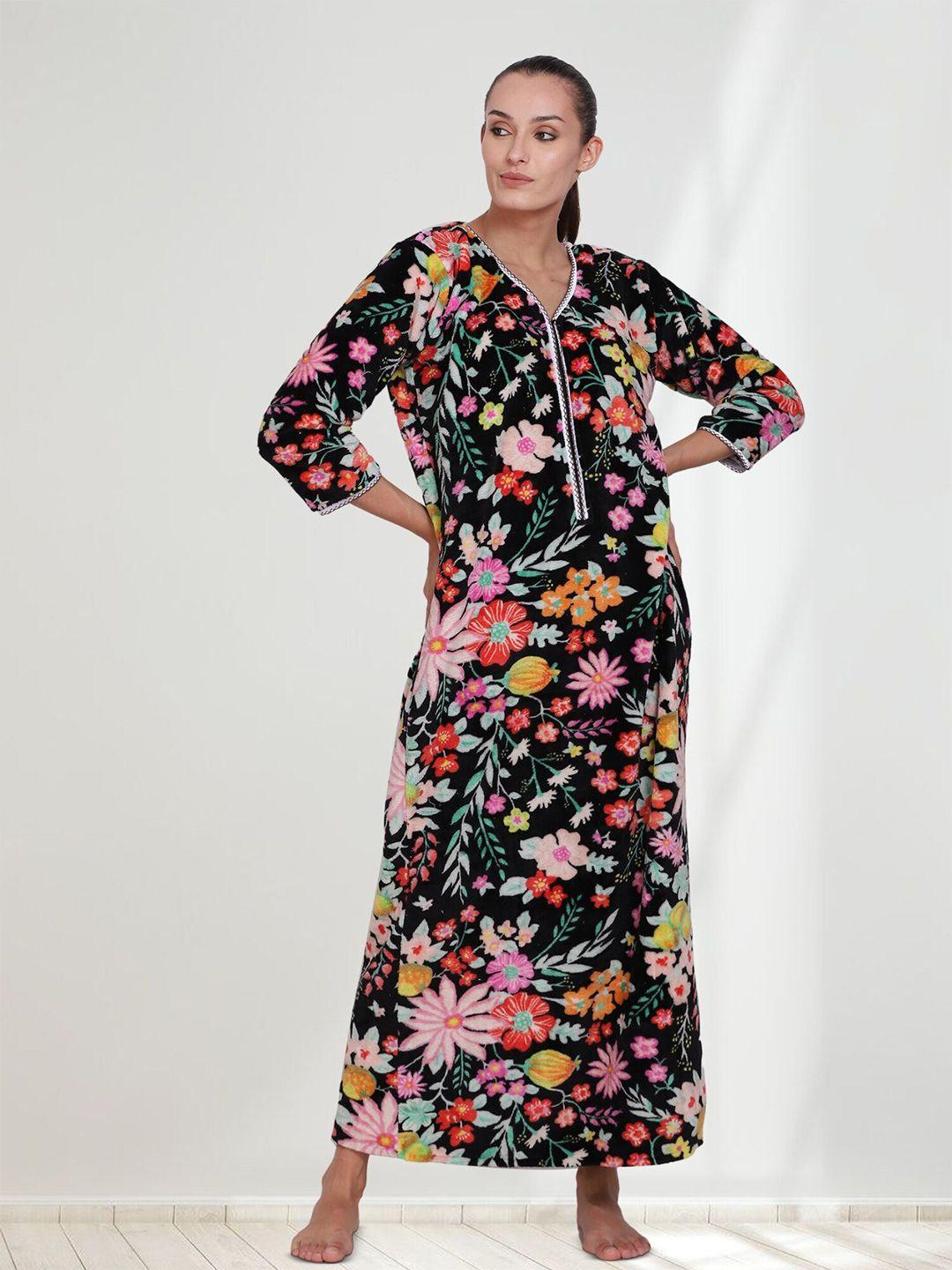 noty floral printed maxi nightdress