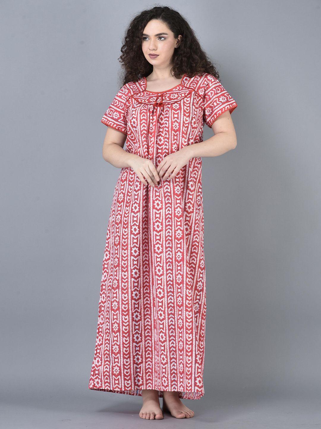 noty geometric printed maxi nightdress