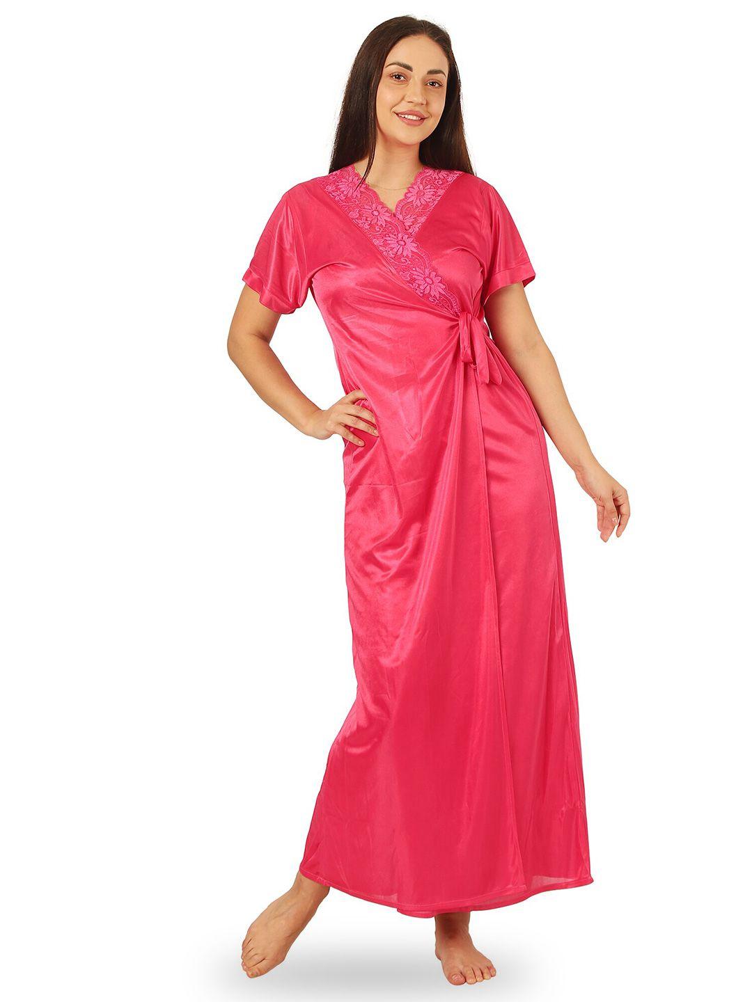 noty pack of 2 satin maxi wrap nightdress