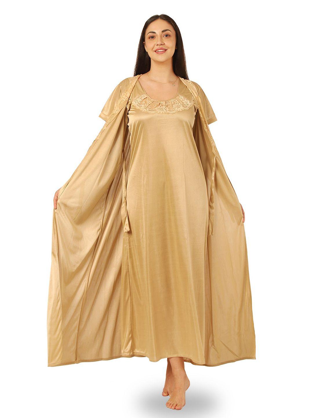 noty pack of 2 satin maxi wrap nightdress