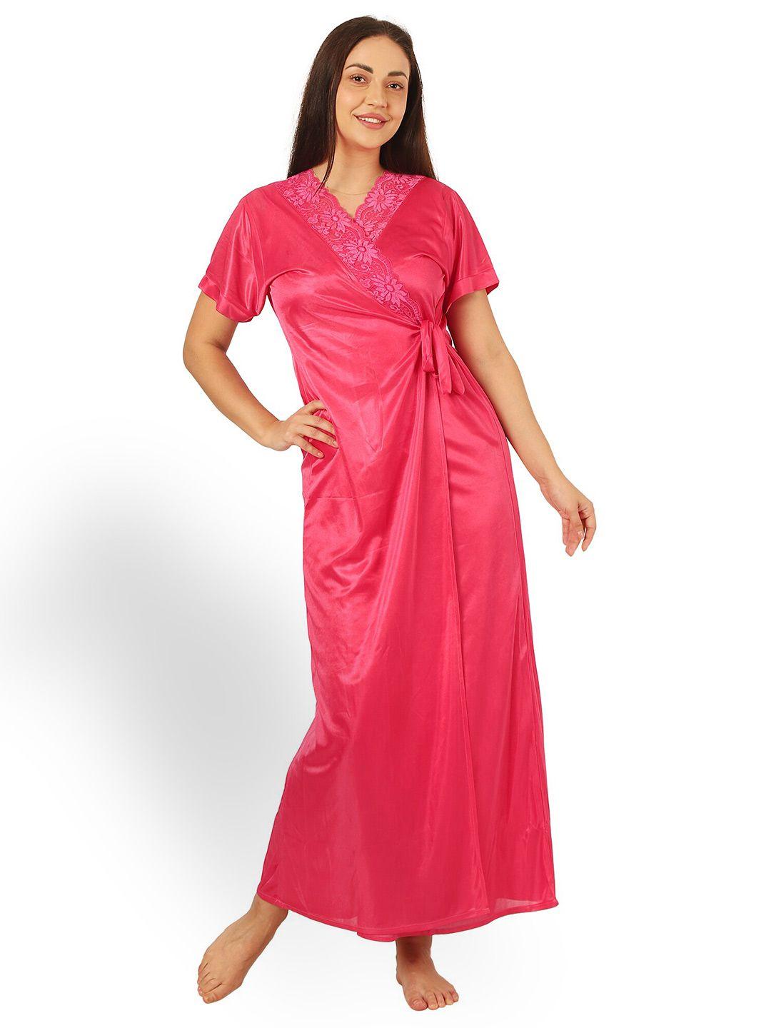 noty pack of 3 satin maxi wrap nightdress