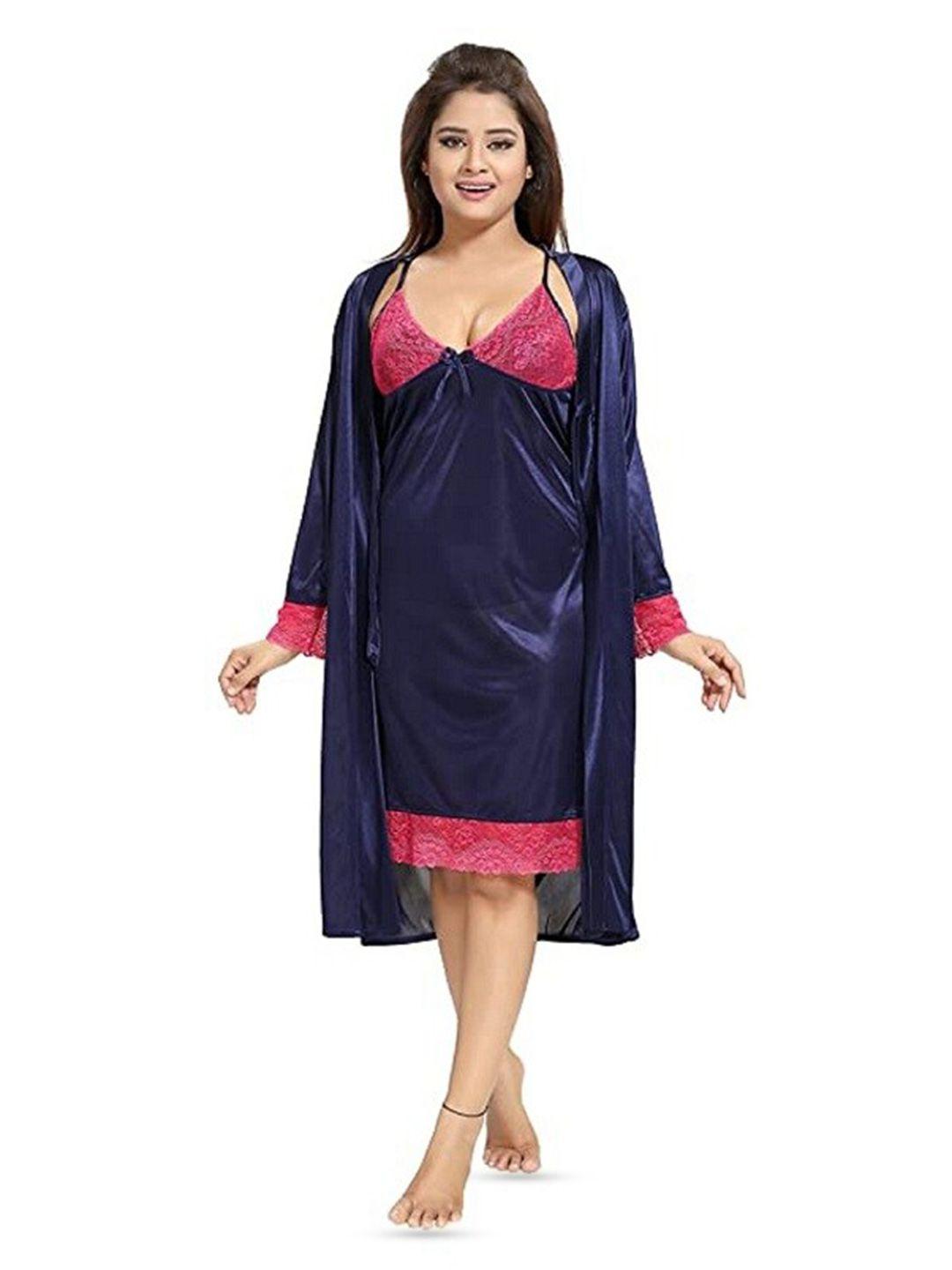 noty satin nightdress with robe