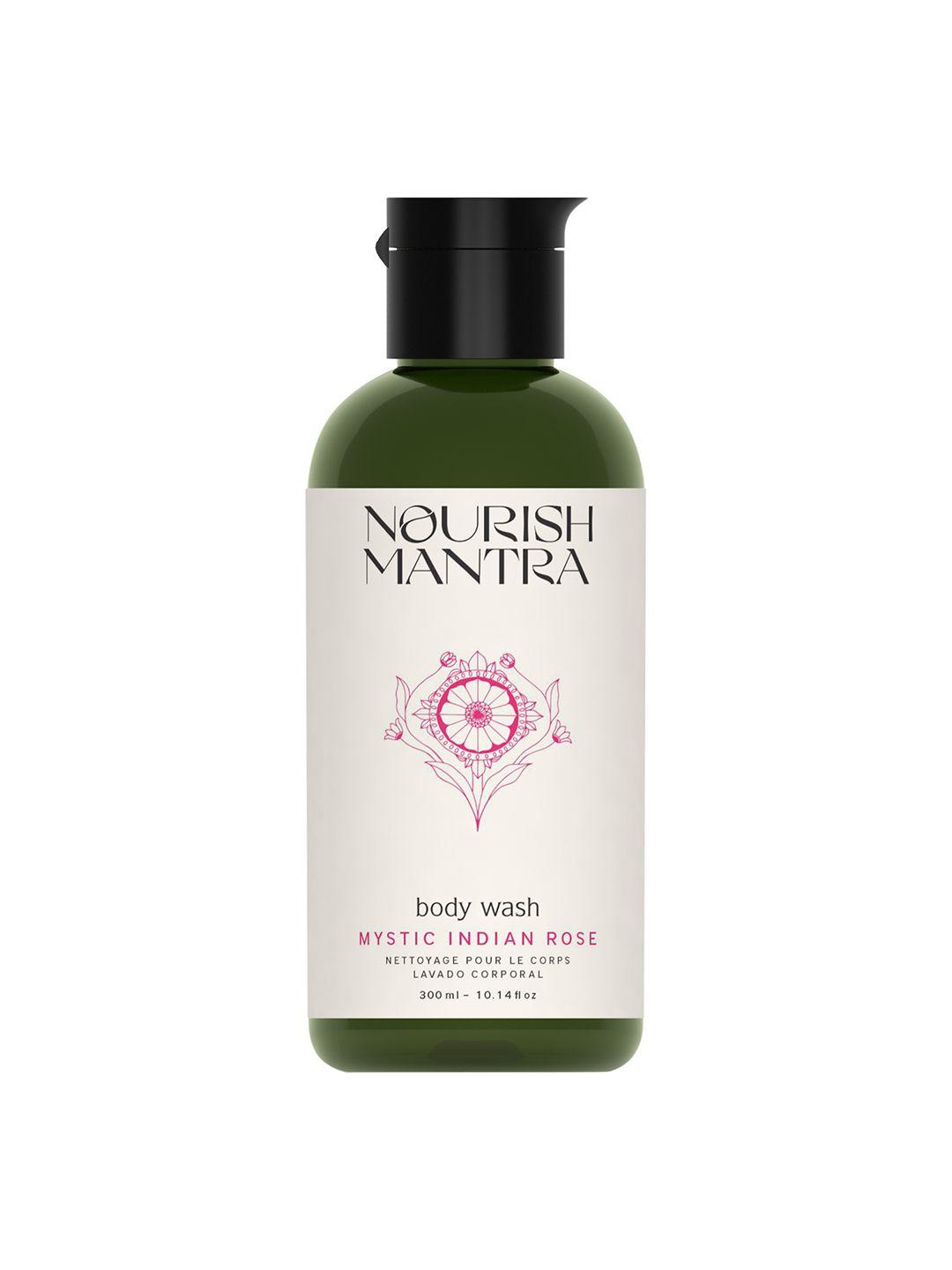 nourish mantra black pepper oil mystic indian rose body wash - 300 ml