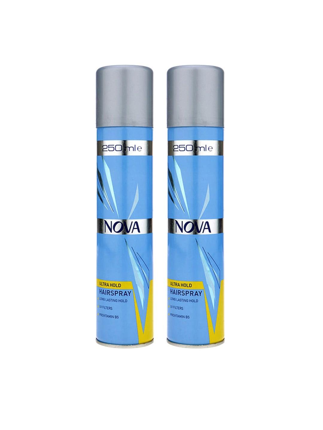 nova blue ultra hair spray 250ml pack of 2